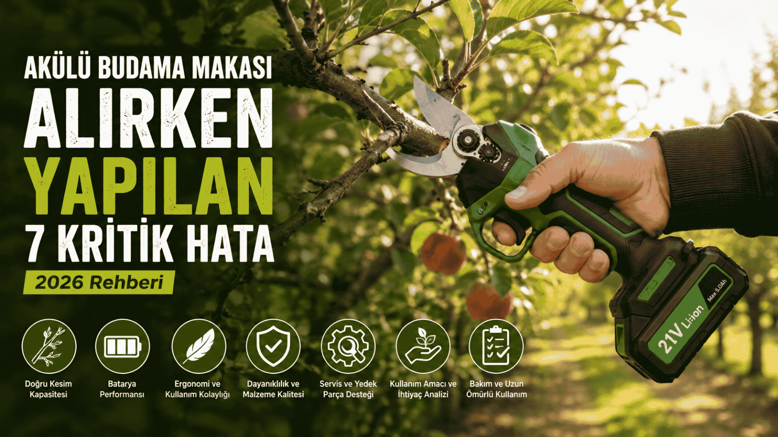 Akülü Budama Makası Alırken Yapılan 7 Kritik Hata (2026 Rehberi)
