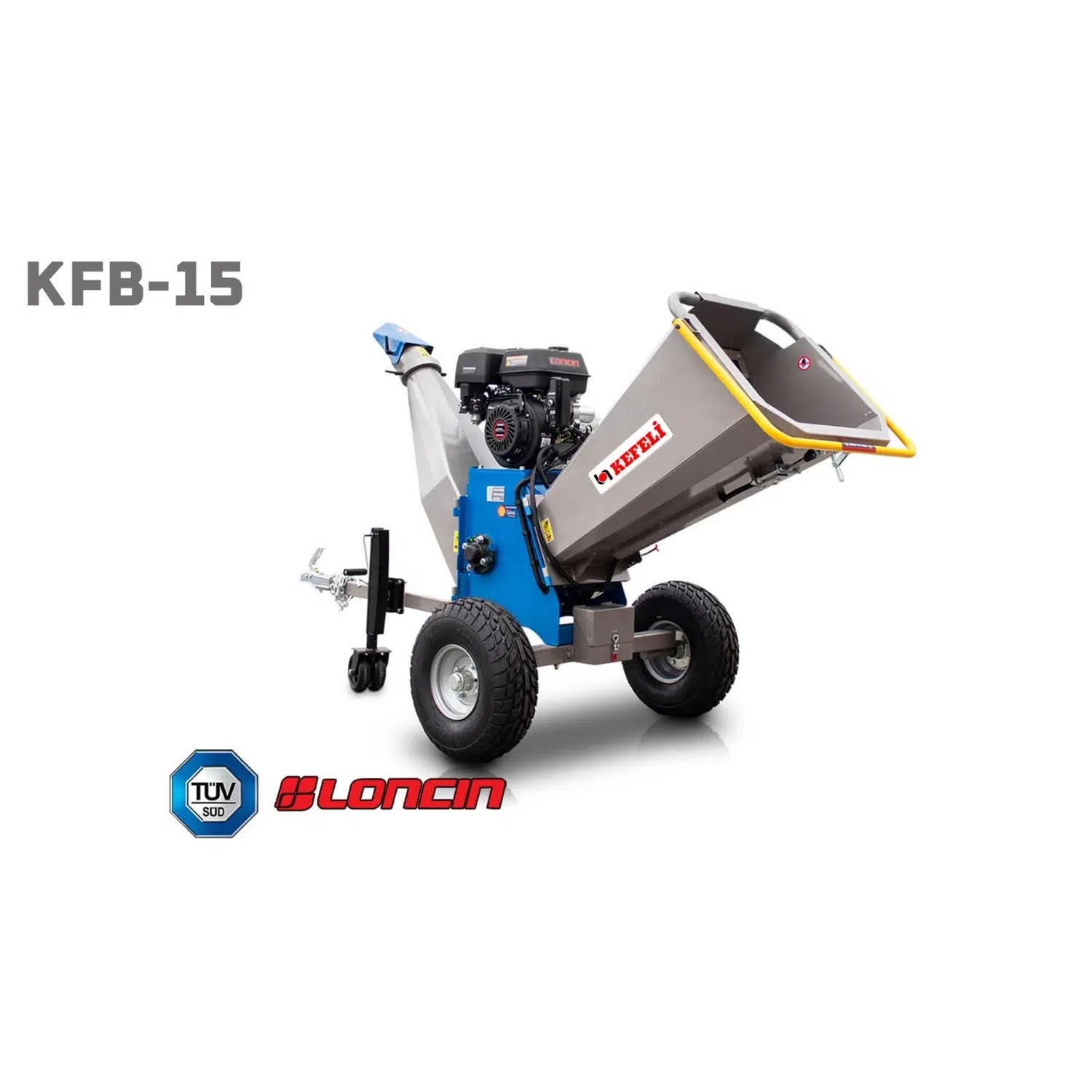 Kefeli KB15 Benzinli Dal Öğütme Parçalama Makinası Çekilir Tip